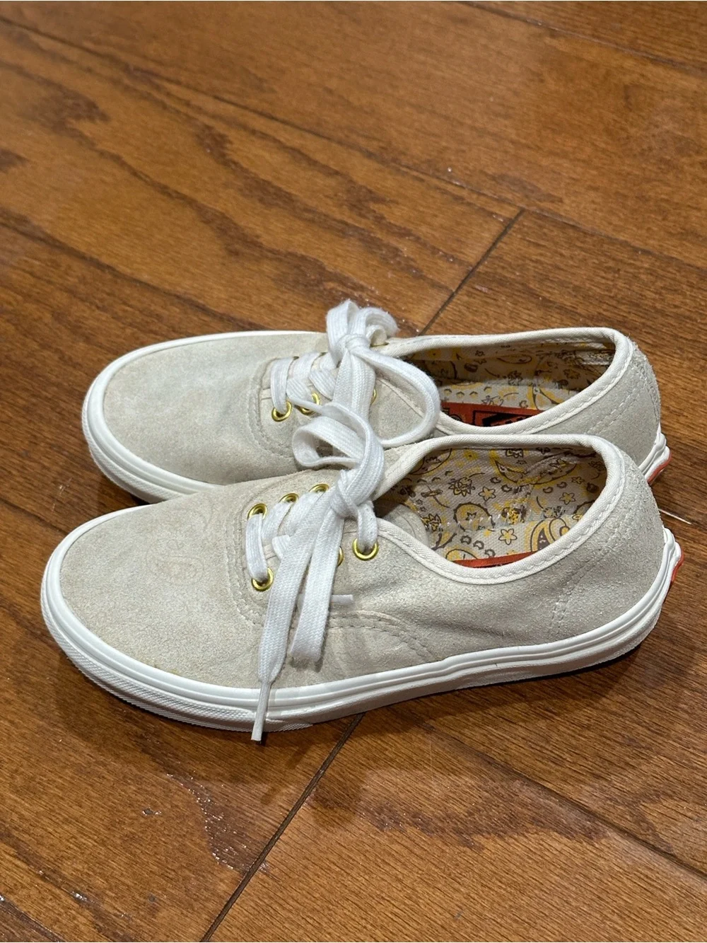 Anderson Paak x Vans girls Sand Paisley Neutral Suede Casual Lace-Up Sneakers